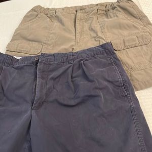 Bundle of 2 Men’s walking shorts. Navy Is Club Room size 38 Olive Green is W38.